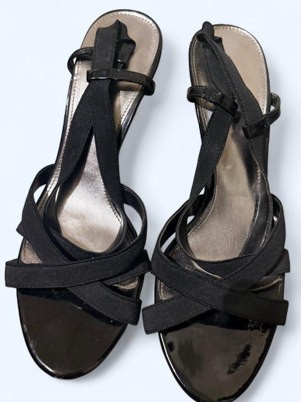 Black Strappy Women's Sandals - Classic Evening Style